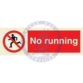 Marine Water Safety Sign: No Running